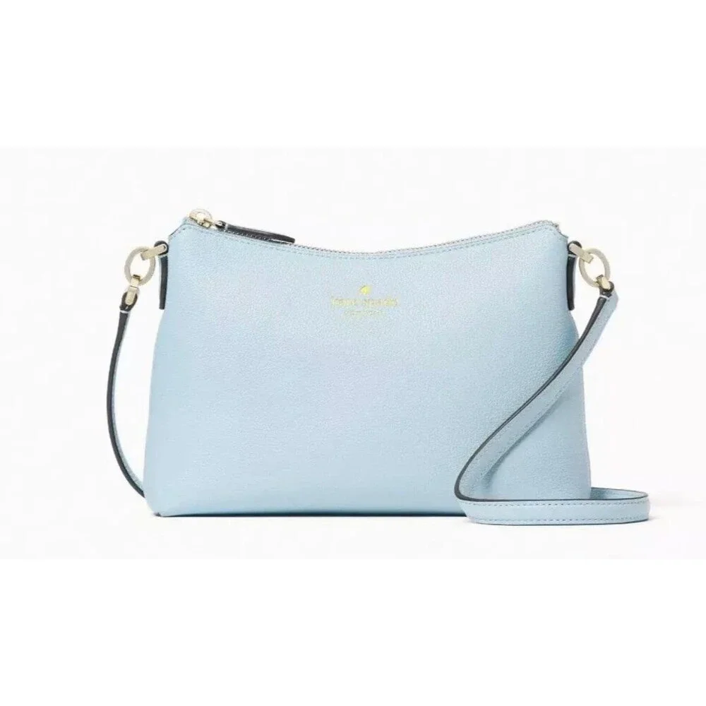 New Kate Spade Bailey Leather Crossbody bag Frosty Sky - Picture 2 of 4